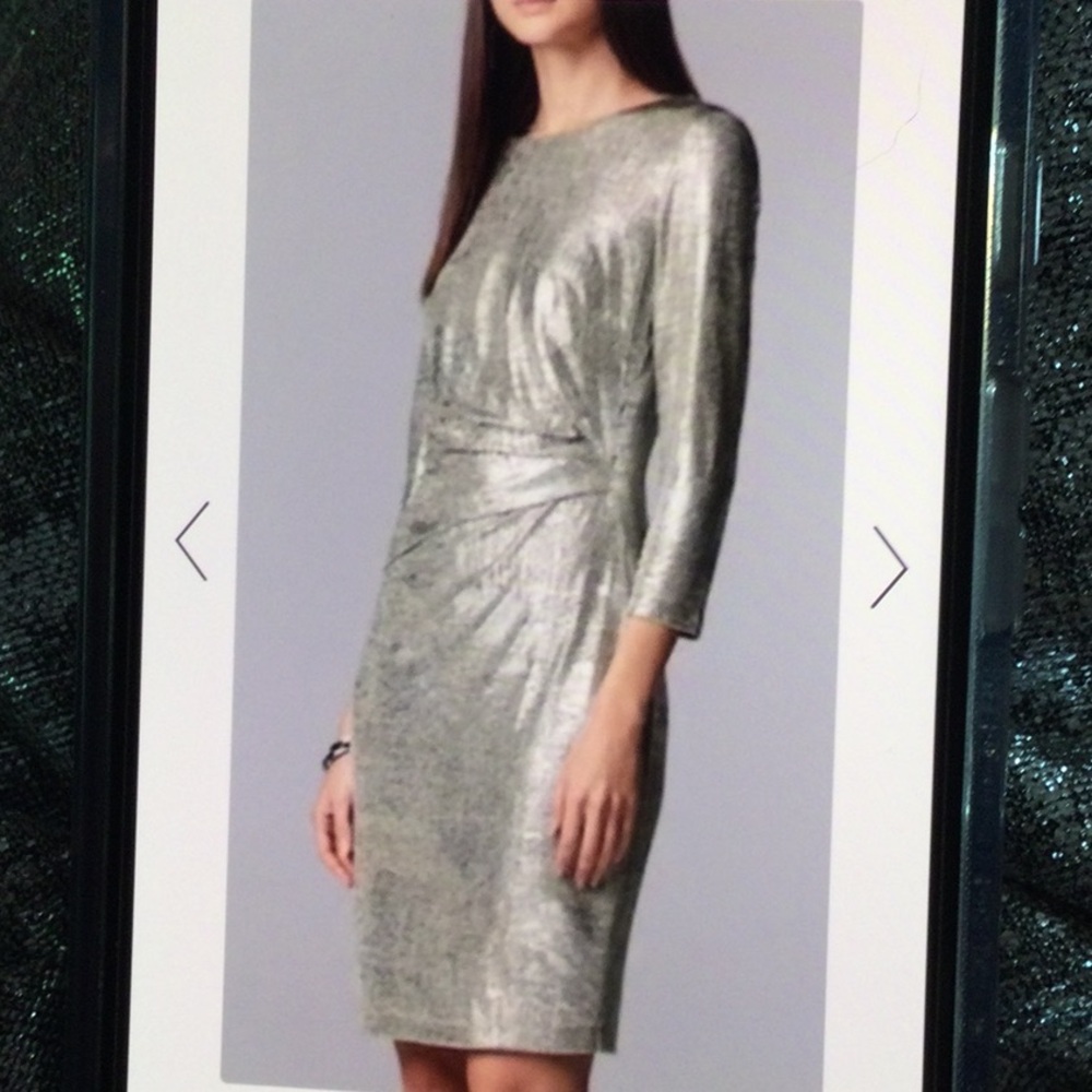 Simply Vera Vera Wang Silver Dress Size L